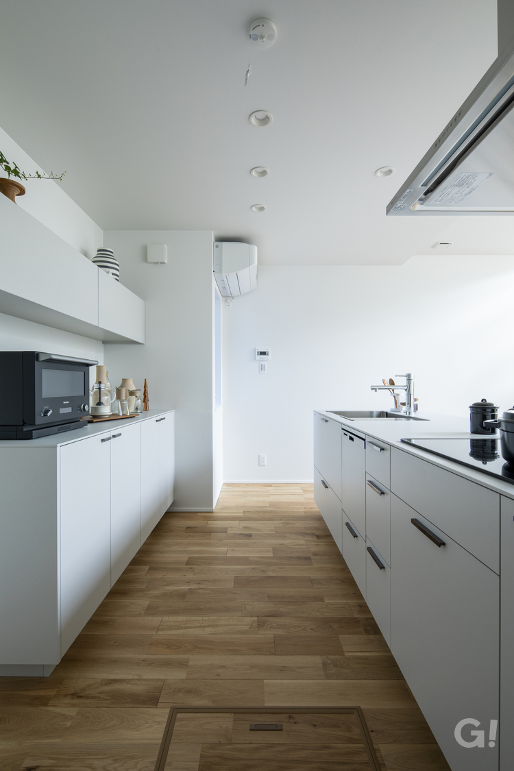 白が美しい！お家の中で1番好きな場所になるデザイナーズ住宅のキッチン