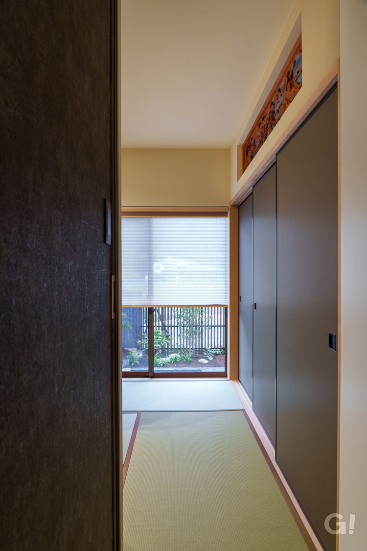 和の趣きを大切にしたデザイナーズ住宅の和室の写真