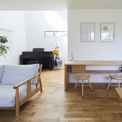 間取を有効活用したおしゃれな子供動線とスタディスペース