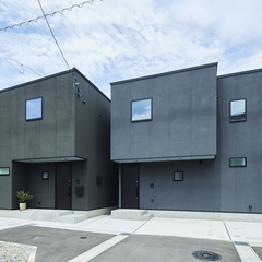 上品で都会的な街並みとなったデザイナーズ住宅の美しいシンプルモダン外観