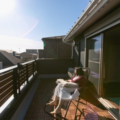 快適な光＆風を感じられ優しい気持ちにしてくれるナチュラルな家のバルコニー