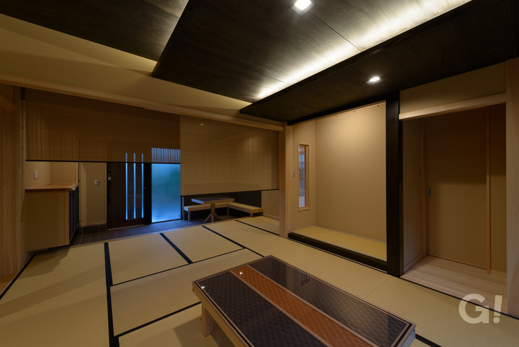 折下げ天井×間接照明が美しく演出するこだわりの和室スペース