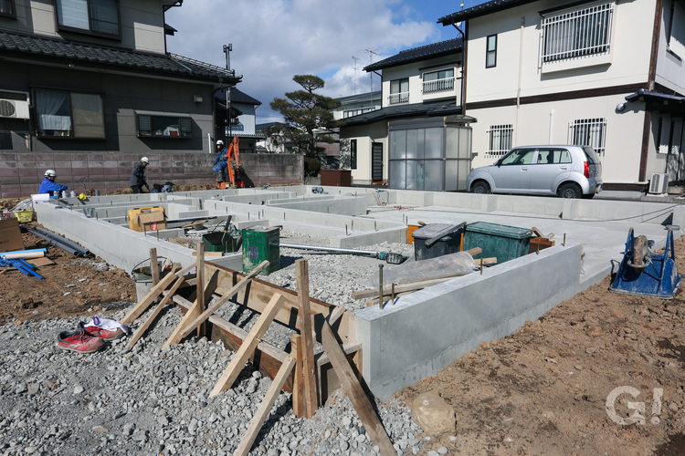 住宅を支える基礎の様子/福島県郡山市安積町/DELiGHT HOME/安積モデルハウス