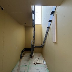 階段の施工中の様子/福島県会津/DELiGHT HOME/E様邸