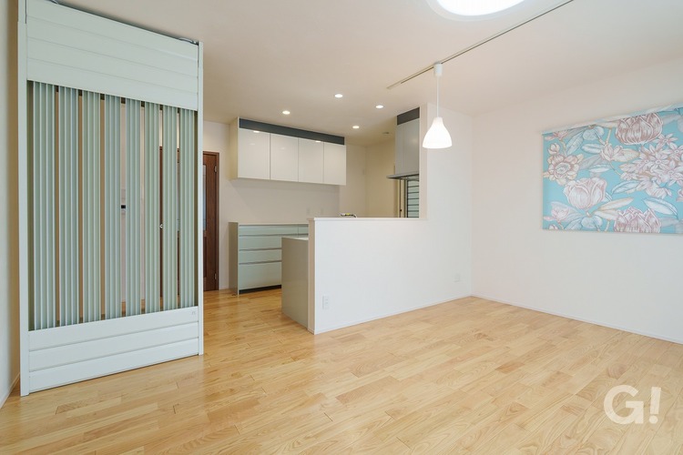 間口6ｍ　30坪　２階建ての家のリビング