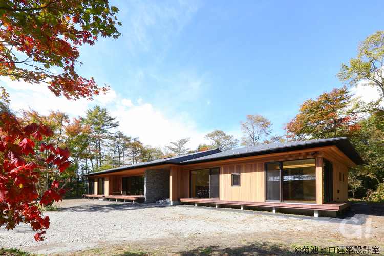 軽井沢に高級平屋の別荘が建ちました