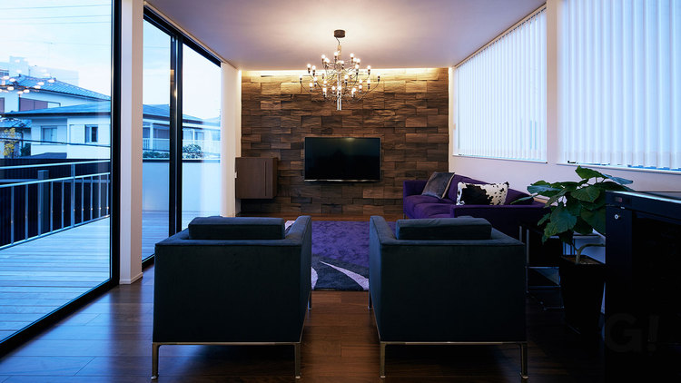 自然環境を取り込むフィルターの家／高槻市　夜