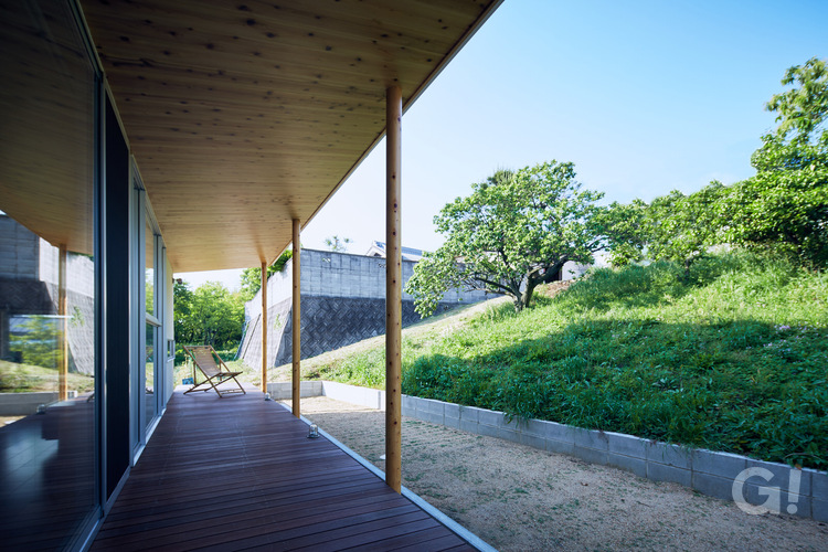 大きな土庇と縁側の家／堺市