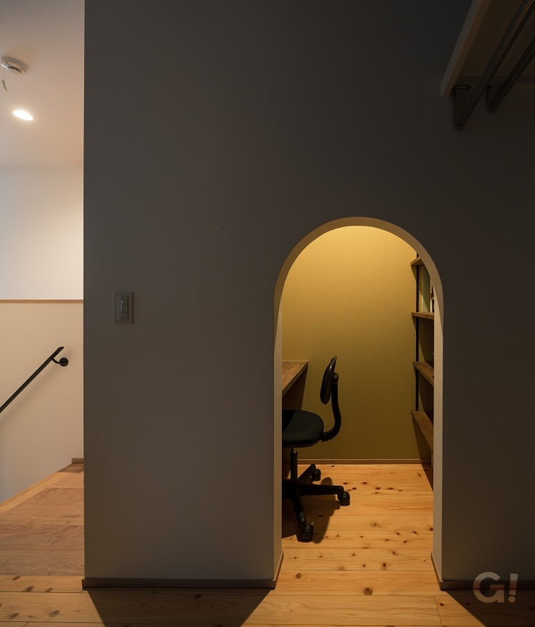 緩やかなつながりの家／松原市　外観・書斎