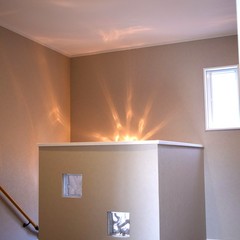 ガラスブロックでアクセント