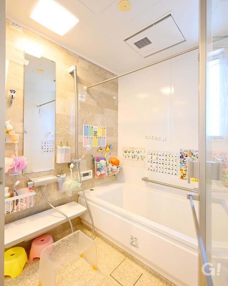 透明な扉のお風呂でホテルライク