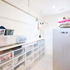 大人気の室内洗濯室です