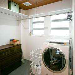 ランドリールームは洗って、干して、たたんでまで出来て家事楽ちんですね