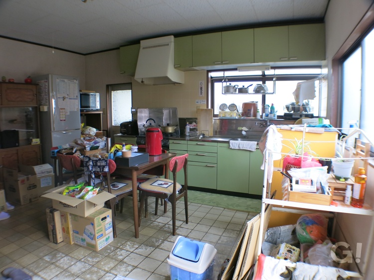  減築リノベーションで生まれ変わった住宅！　キッチン。