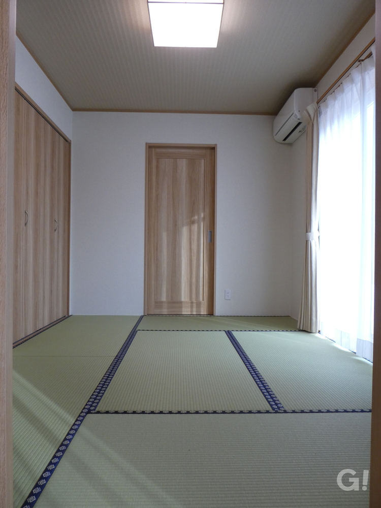 陽当たりの良い和室。