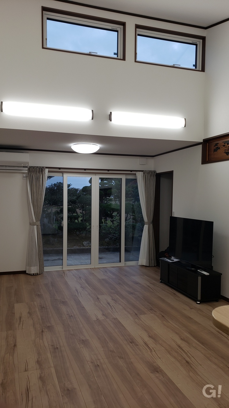 減築リノベーションで生まれ変わった住宅！　リビング。