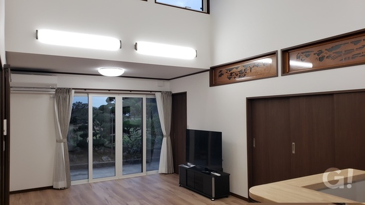  減築リノベーションで生まれ変わった住宅！　リビング。