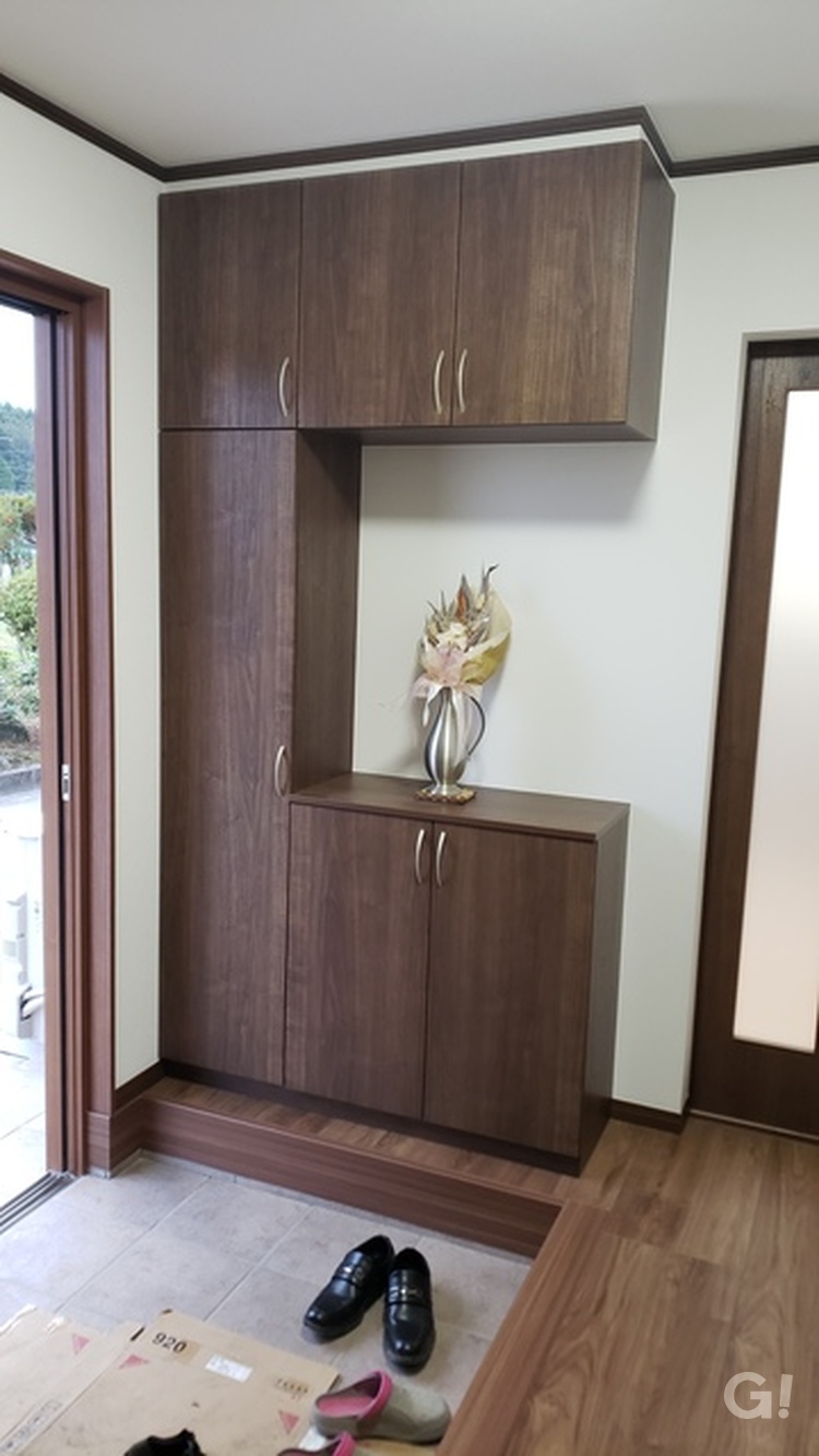  減築リノベーションで生まれ変わった住宅！　玄関部。