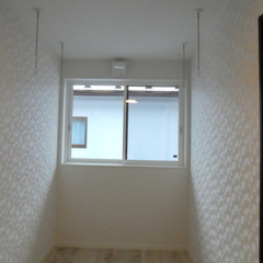 便利な室内物干しスペース。