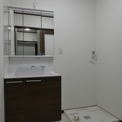 使い勝手の良い洗面化粧台ランドリースペース。