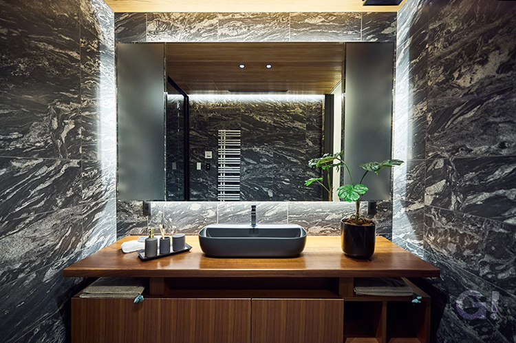 プライベートサロンを彷彿とさせるパウダールーム