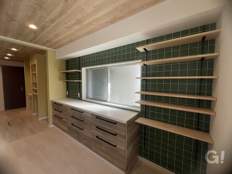 キッチンを対面化し、家事導線をスムーズに