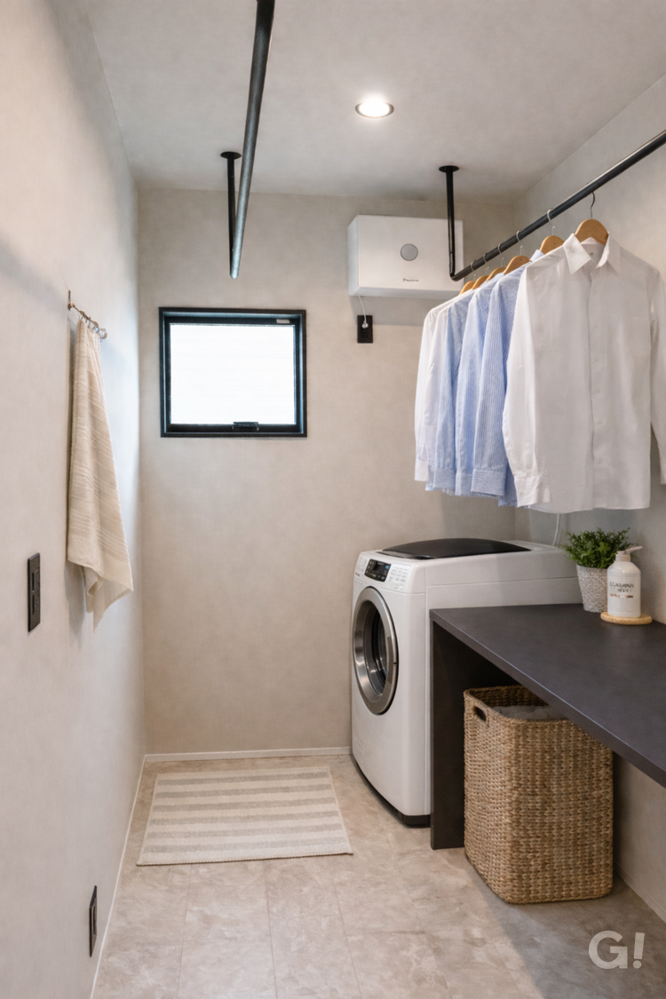 洗濯動線を整えたランドリールーム
