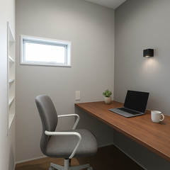 暮らしに寄り添う寝室横の書斎