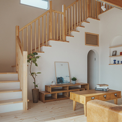 【フリー設計】木のぬくもりと遊び心のある家　【リビング】