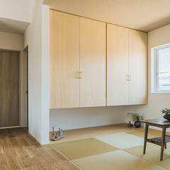 【規格住宅】構造の梁が広がる、和モダンな家【和室】